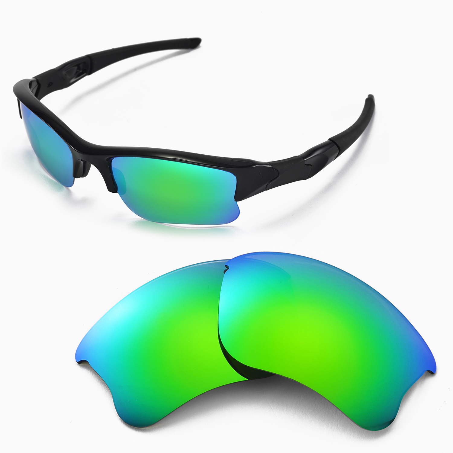 WL Polarized Emerald Replacement Lenses For Oakley Flak Jacket XLJ Sunglasses 661799384940 | eBay